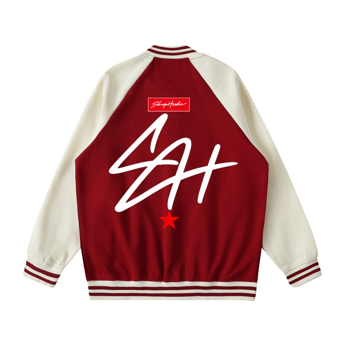 SHOPHOODIE® AVANT SH SIGNATURE Two-Tone Raglan Varsity Jacket – product image 10