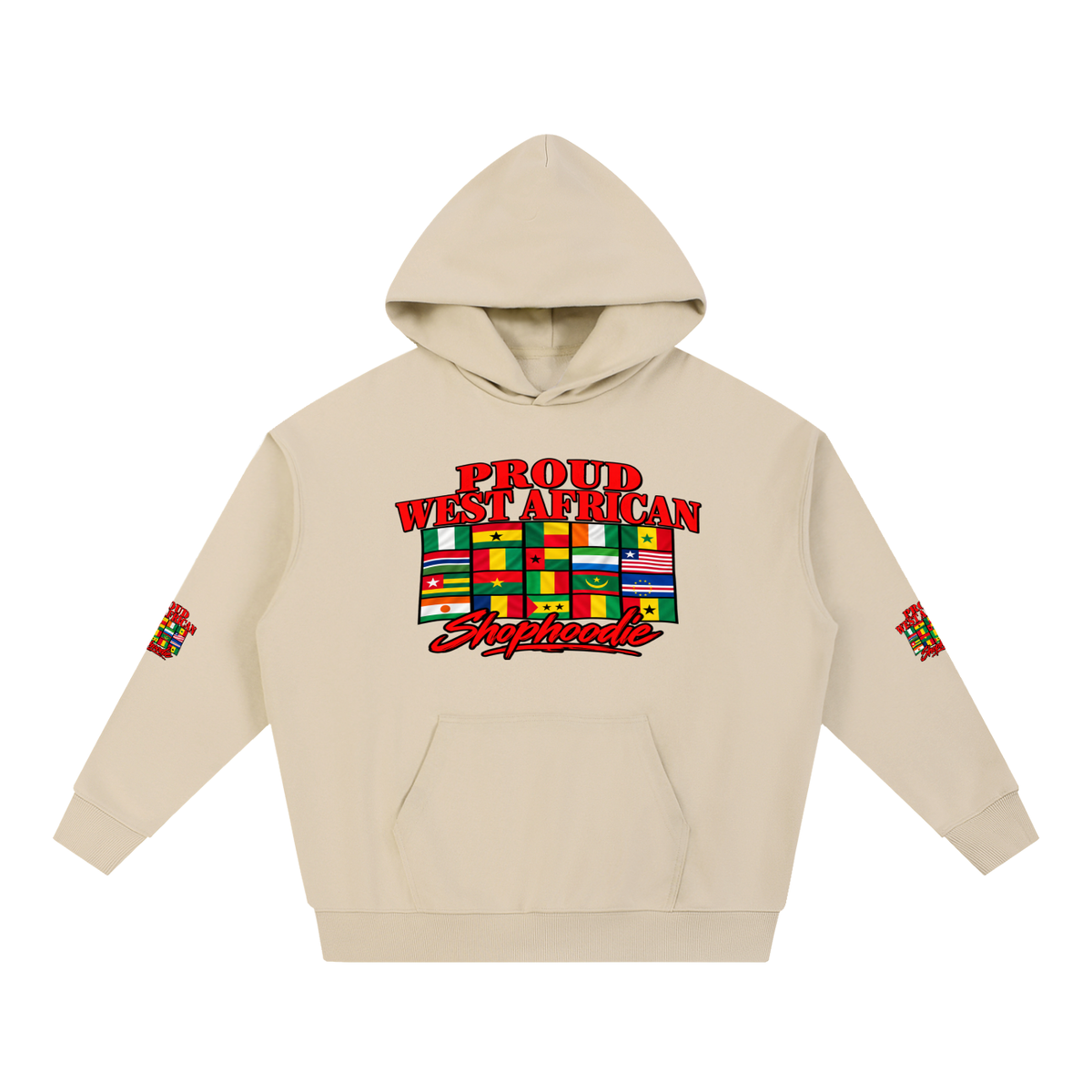 SHOPHOODIE® PROUD WEST AFRICAN heavyweight hoodie — 430 GSM oversized streetwear — product view 15