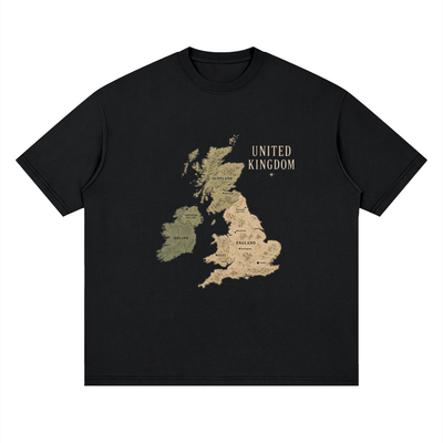 SHOPHOODIE® UNITED KINGDOM STREETWEAR LOOSE DROP SHOULDER T-SHIRT