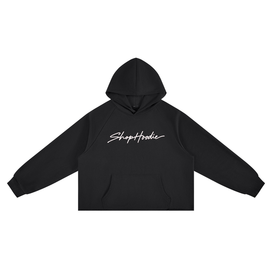 SHOPHOODIE® AVANT Vintage Wash Raw Edge Boxy Hoodie — 350 GSM