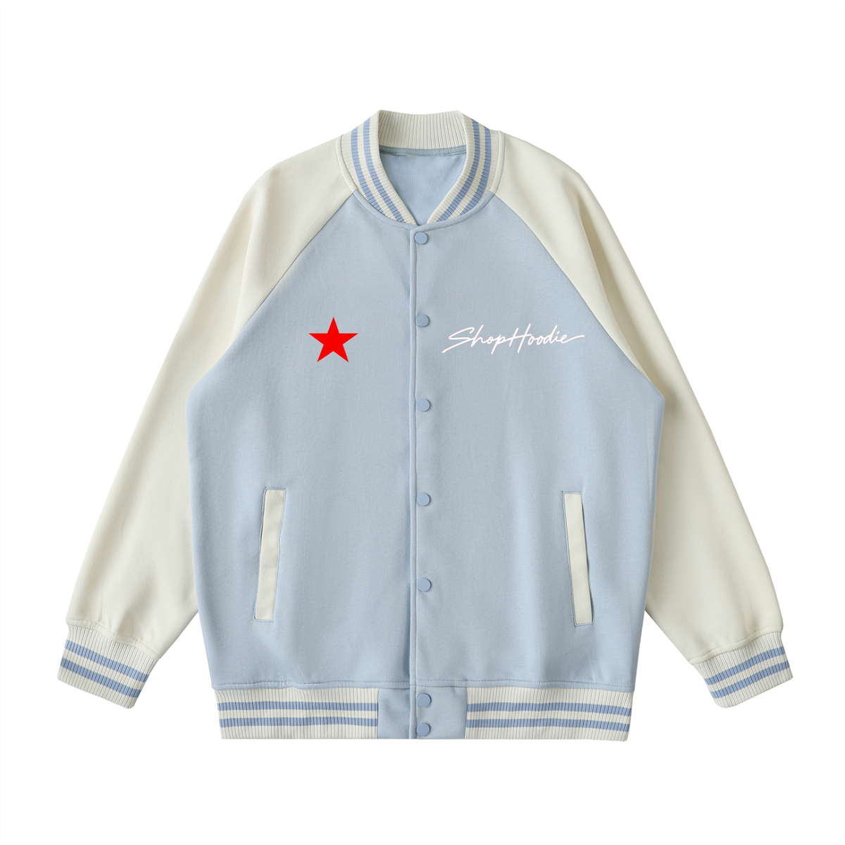 SHOPHOODIE® AVANT SH SIGNATURE Two-Tone Raglan Varsity Jacket – product image 5