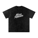 SHOPHOODIE® NEVER GIVE UP Oversized Cotton T-Shirt — 250 GSM