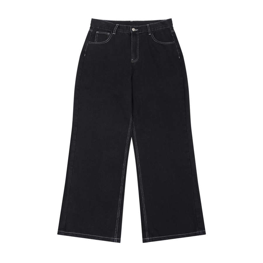 SHOPHOODIE BLANK Men's Straight Leg Raw Denim Jeans