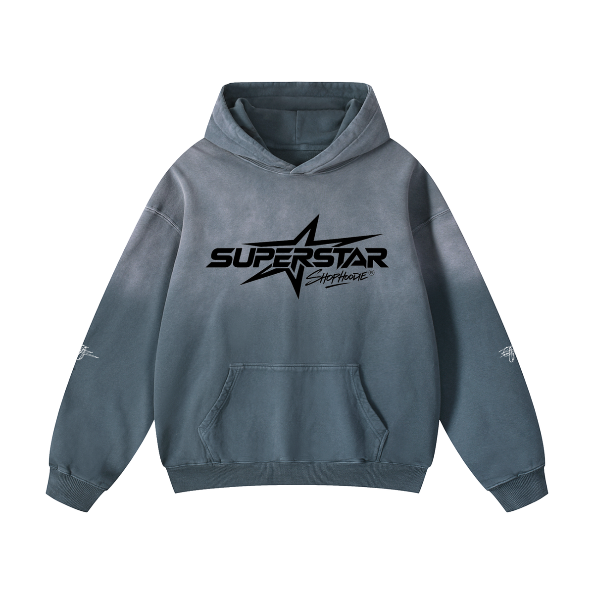 SHOPHOODIE® LONDON SUPERSTAR 400 GSM heavyweight cotton sunfade oversized hoodie — product view 11