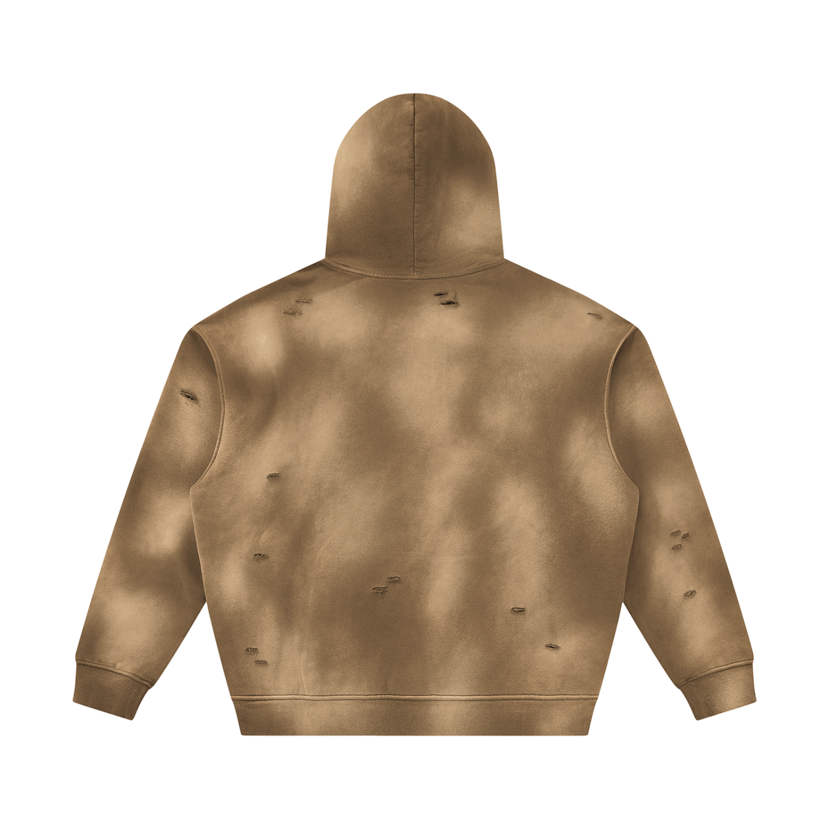 SHOPHOODIE® BLANK Sunfade Frayed Oversized Fleece Hoodie — 350 GSM — product image 10