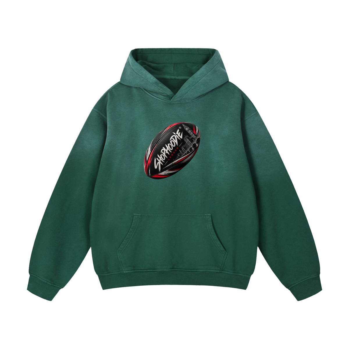 SHOPHOODIE LONDON Rugby 400 GSM unisex heavyweight sunfade oversized hoodie for rugby fans – image 5