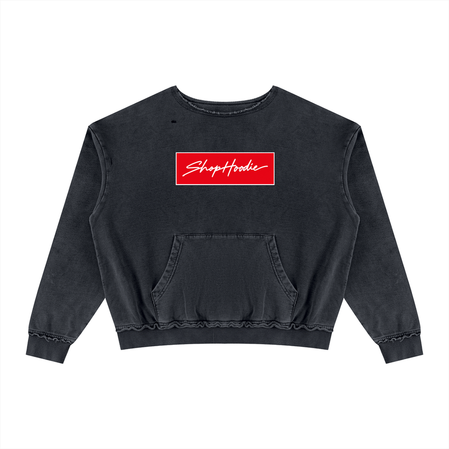 SHOPHOODIE® AVANT Raw Edge Crewneck Sweatshirt