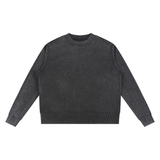 SHOPHOODIE® BLANK Mineral Wash Oversized Crewneck Sweatshirt — 285 GSM