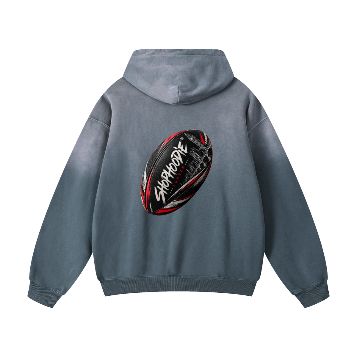 SHOPHOODIE LONDON Rugby 400 GSM unisex heavyweight sunfade oversized hoodie for rugby fans – image 8