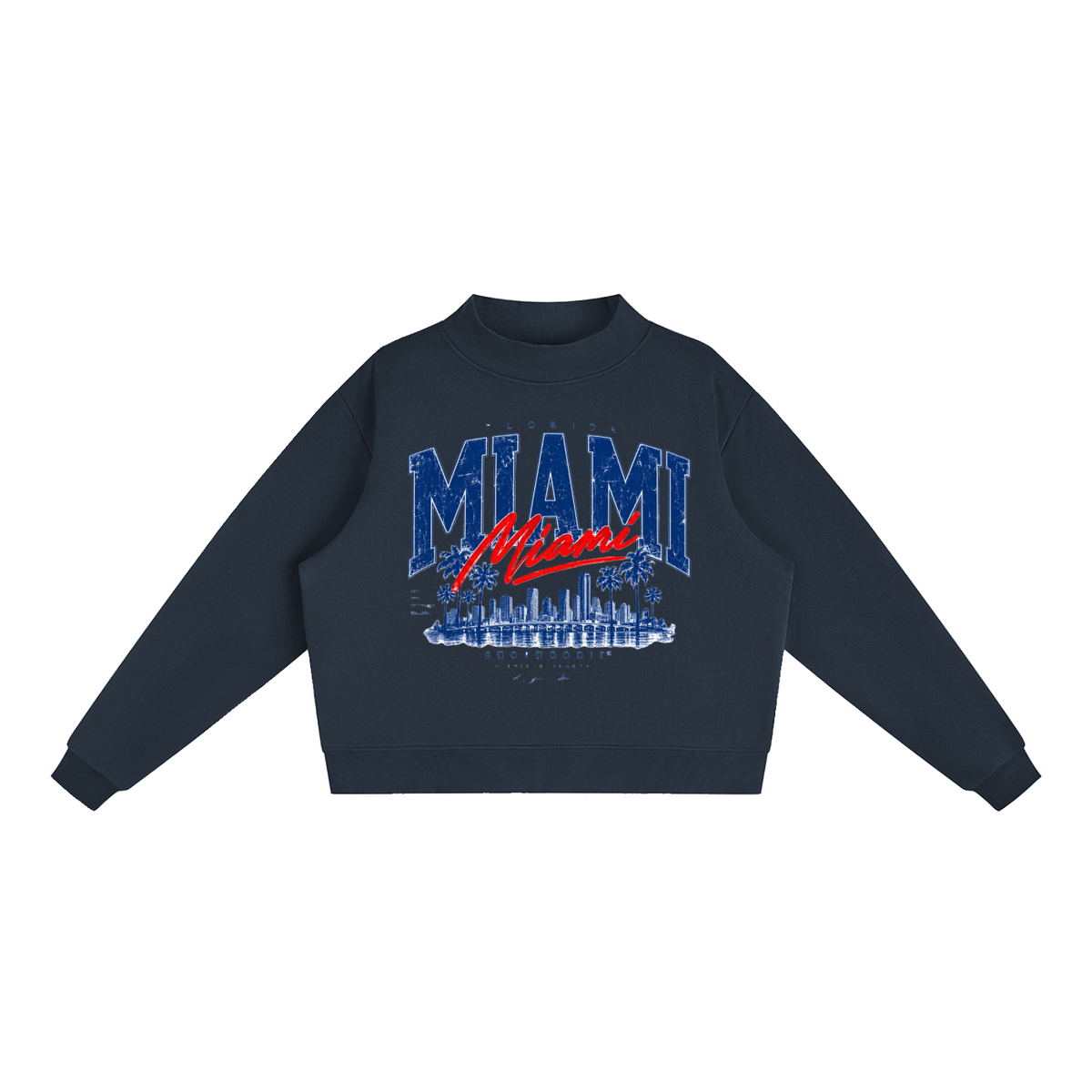 SHOPHOODIE® MIAMI Oversized Fleece Mock-Neck Sweatshirt — 350 GSM — view 13