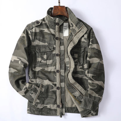 Camouflage denim jacket by Shop Hoodie