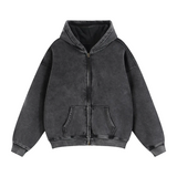 SHOPHOODIE Zip-Through Boxy Fleece Hoodie