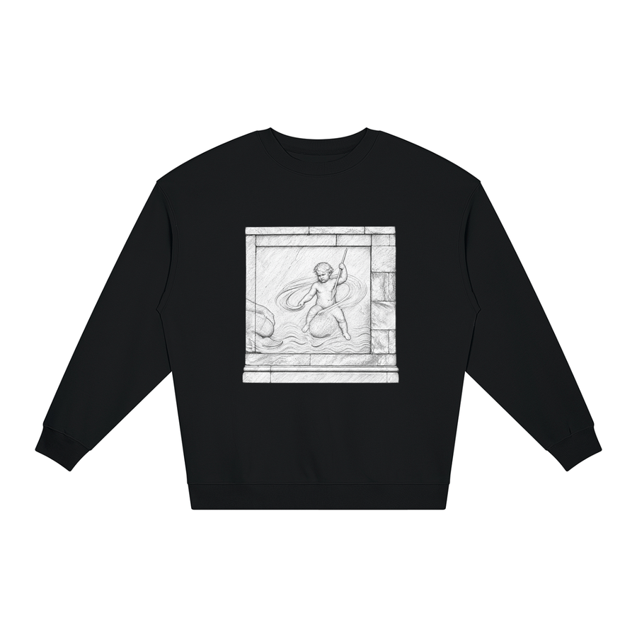 SHOPHOODIE® Arch Loose Crewneck Sweatshirt — 360 GSM