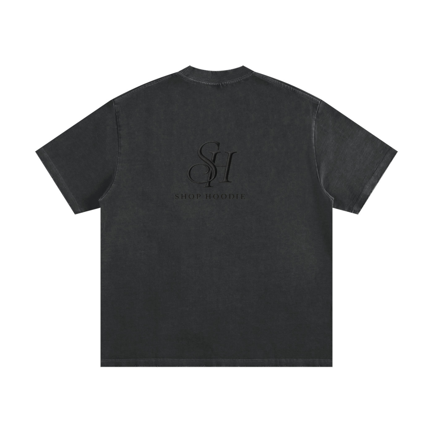 Heavyweight Vintage Washed Frayed SH T-Shirt by Shop Hoodie