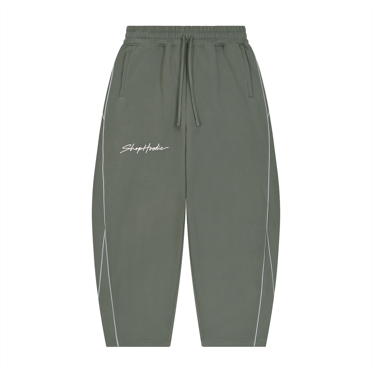 SHOPHOODIE® Piping Heavyweight Fleece Barrel-Leg Sweatpants – product image 9