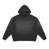 SHOPHOODIE® LONDON BLANK Unisex Sunfade Ripped Boxy Hoodie — 370 GSM