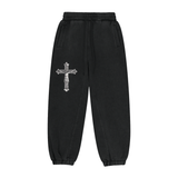 SHOPHOODIE CRUCIFIX Fleeced Jogger Sweatpants