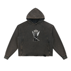 Vintage Washed Frayed-Hem Hoodie by Shop Hoodie