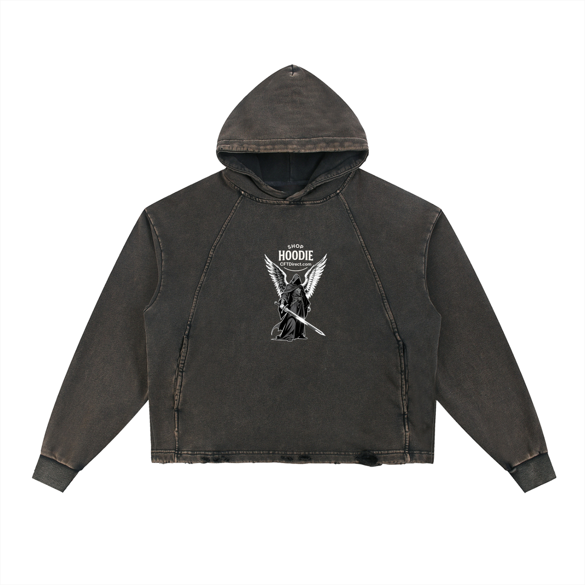 SHOPHOODIE® Vintage Washed Frayed-Hem Hoodie Drop 02 complete set