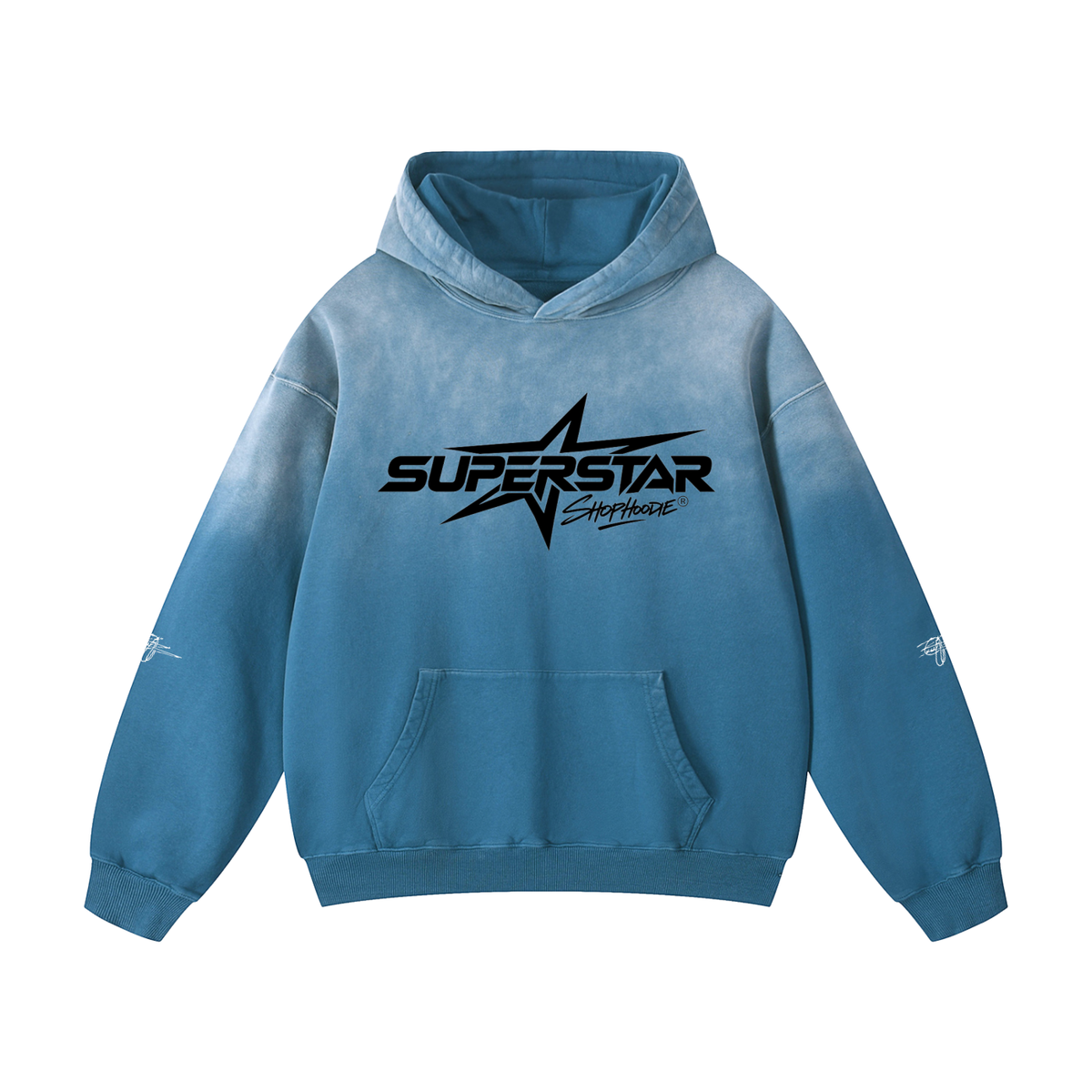 SHOPHOODIE® LONDON SUPERSTAR 400 GSM heavyweight cotton sunfade oversized hoodie — product view 7