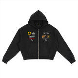 Fleece Zip-Up Boxy Hoodie & Essential Straight-Leg Sweatpants Complete Set by ShopHoodie®