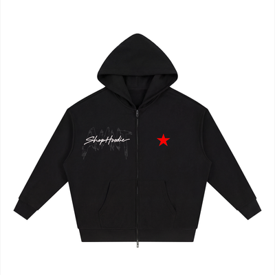 SHOPHOODIE® AVANT Heavyweight Full-Zip Hoodie – front product image