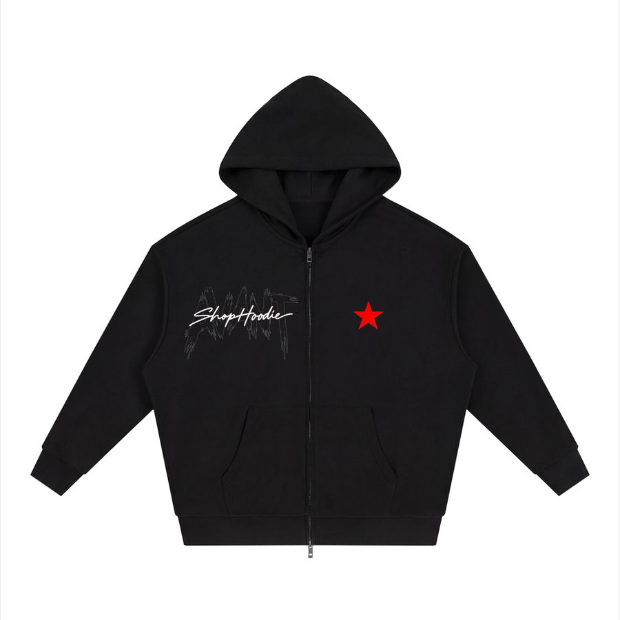 SHOPHOODIE® AVANT Heavyweight Full-Zip Hoodie — 430 GSM