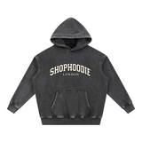 SHOPHOODIE® LONDON Unisex Snow-Wash Oversized Fleece Hoodie — 355 GSM