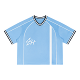 SHOPHOODIE Unisex Boxy V-Neck Soccer Jersey