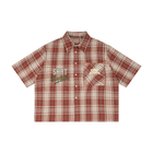 Shophoodie® Unisex Plaid Boxy Short Sleeve Shirt