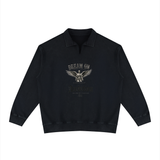 SHOPHOODIE® Unisex Vintage Wash Collared Sweatshirt — 320 GSM