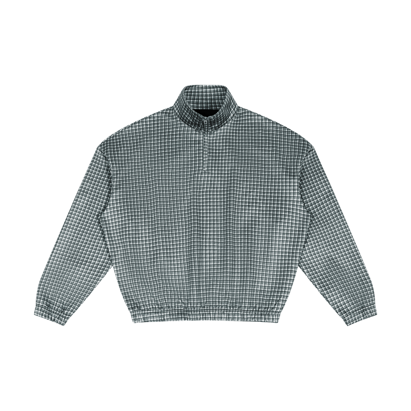 SHOPHOODIE Unisex Plaid Quarter-Zip Sweatshirt