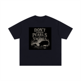 SHOPHOODIE® pearls to swine Unisex Oversized Cotton T-Shirt — 250 GSM
