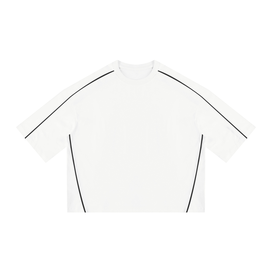 SHOPHOODIE® BLANK Unisex Heavyweight Boxy Piping T-Shirt — 276 GSM