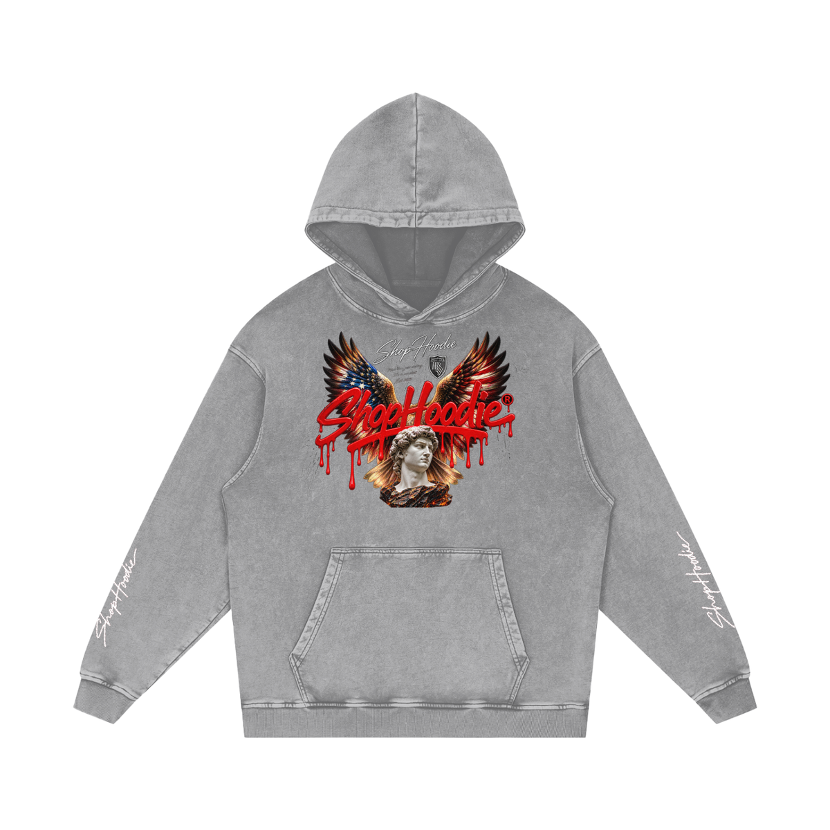 SHOPHOODIE® AVANT Authentic Snow Washed Hoodie — top half of this complete set, further view