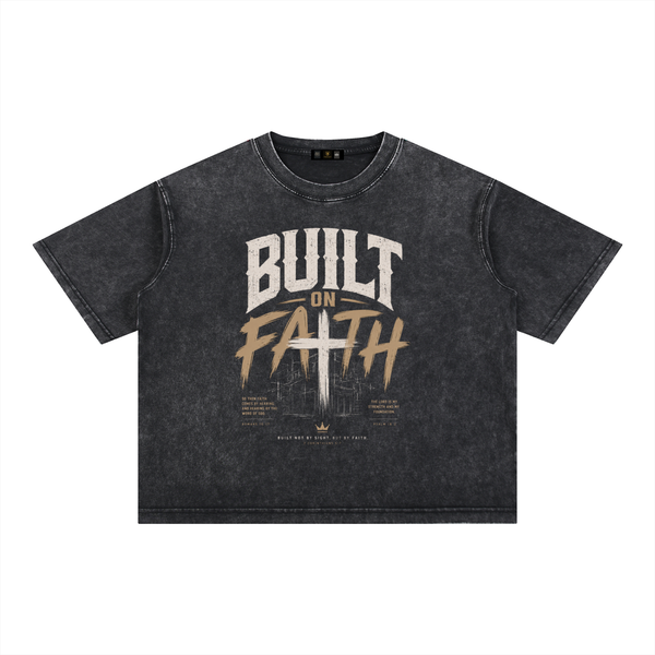 Shophoodies,Shophoodie,clothing,t shirt,built on faith,Christian t shirt