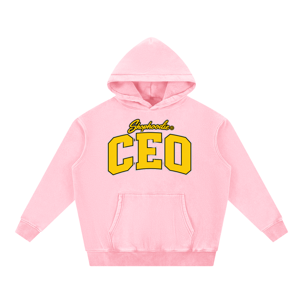 SHOPHOODIE® CEO unisex 355 GSM oversized washed fleece hoodie — product view 17
