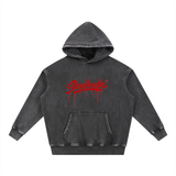 SHOPHOODIE® RED DRIPPING HEAVYWEIGHT HOODIE — SHOP HOODIE