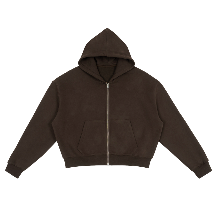 SHOPHOODIE® BLANK Fleece Zip-Up Boxy Hoodie — 360 GSM