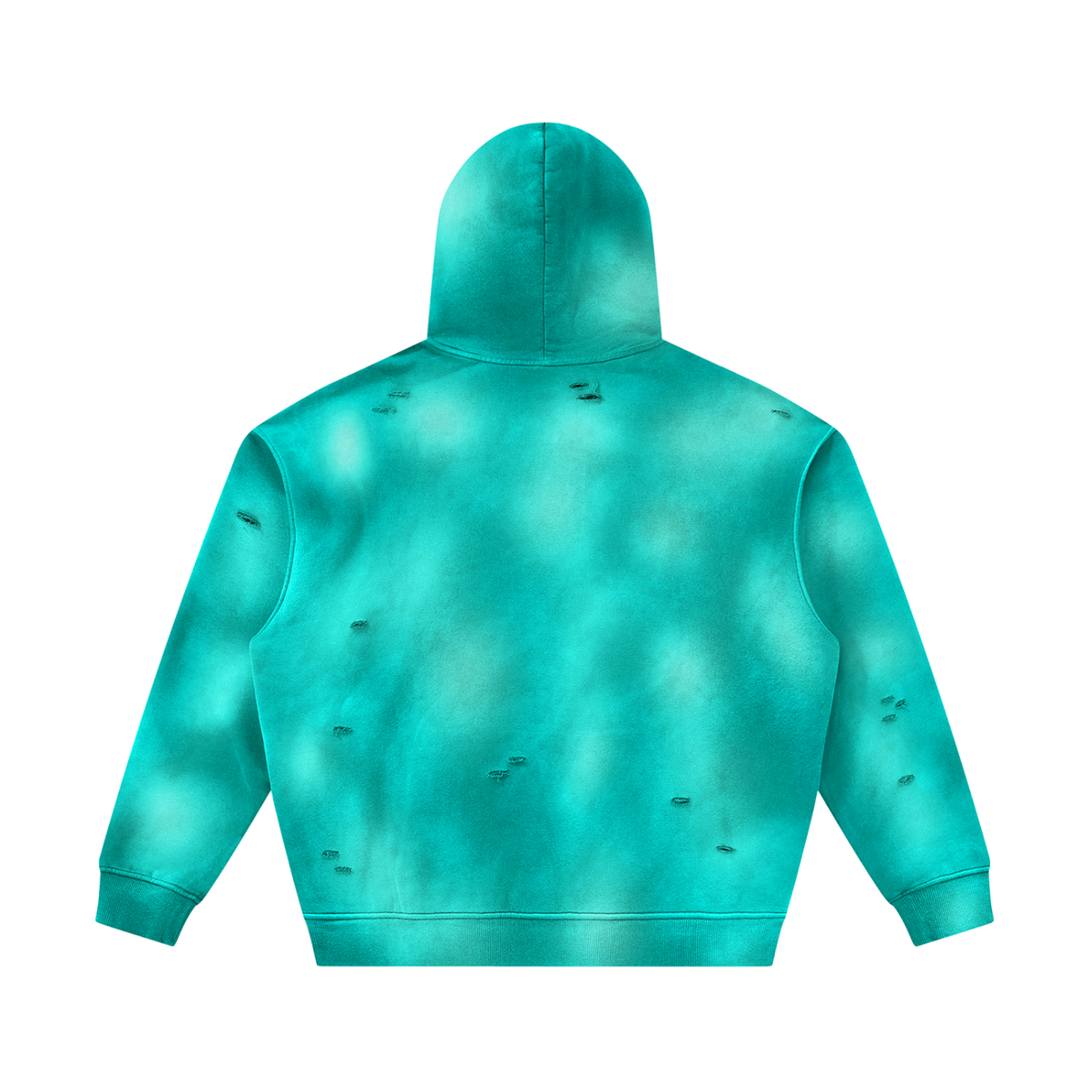 SHOPHOODIE® BLANK Sunfade Frayed Oversized Fleece Hoodie — 350 GSM — product image 12