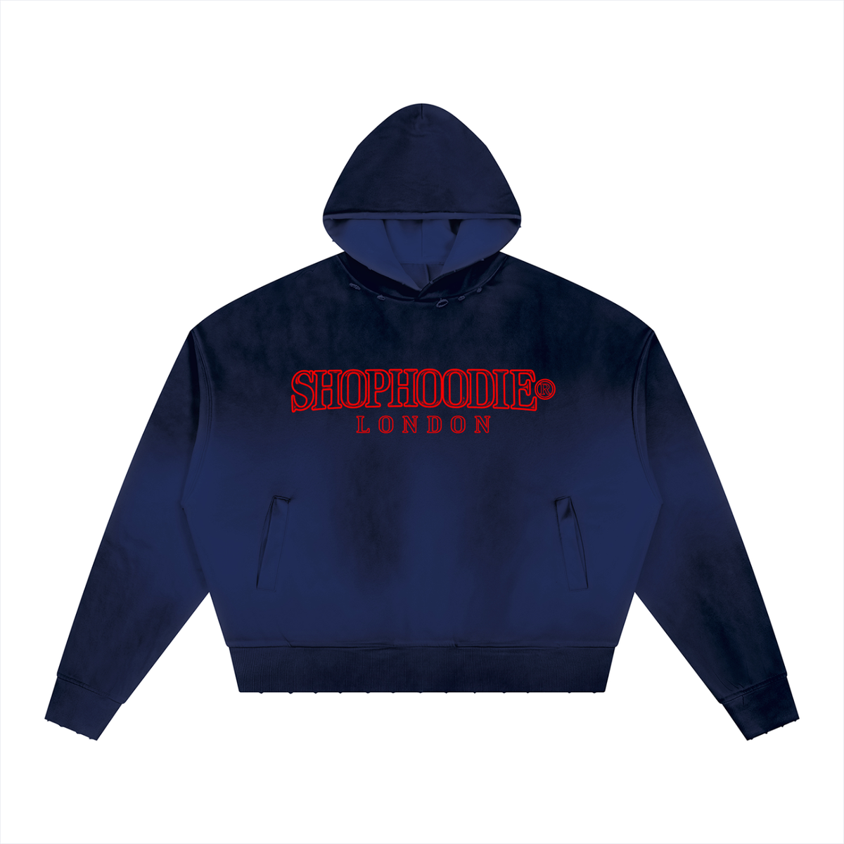 SHOPHOODIE® LONDON Sunfade Distressed Boxy Hoodie — 370 GSM product image 5