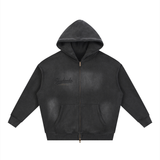 SHOPHOODIE® Sunfade Two-way Zipper Boxy Fleece Hoodie — 355 GSM