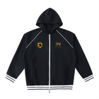 Striped Trim Zip-Up Hoodie by Shop Hoodie