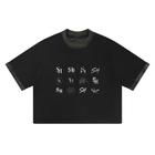 SHOPHOODIE SH LOGO MT CAMO Unisex Mineral Washed Boxy Panel T-Shirt