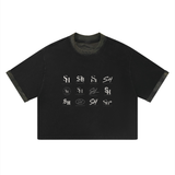 SHOPHOODIE® SH LOGO MT CAMO Boxy Panel T-Shirt — 250 GSM
