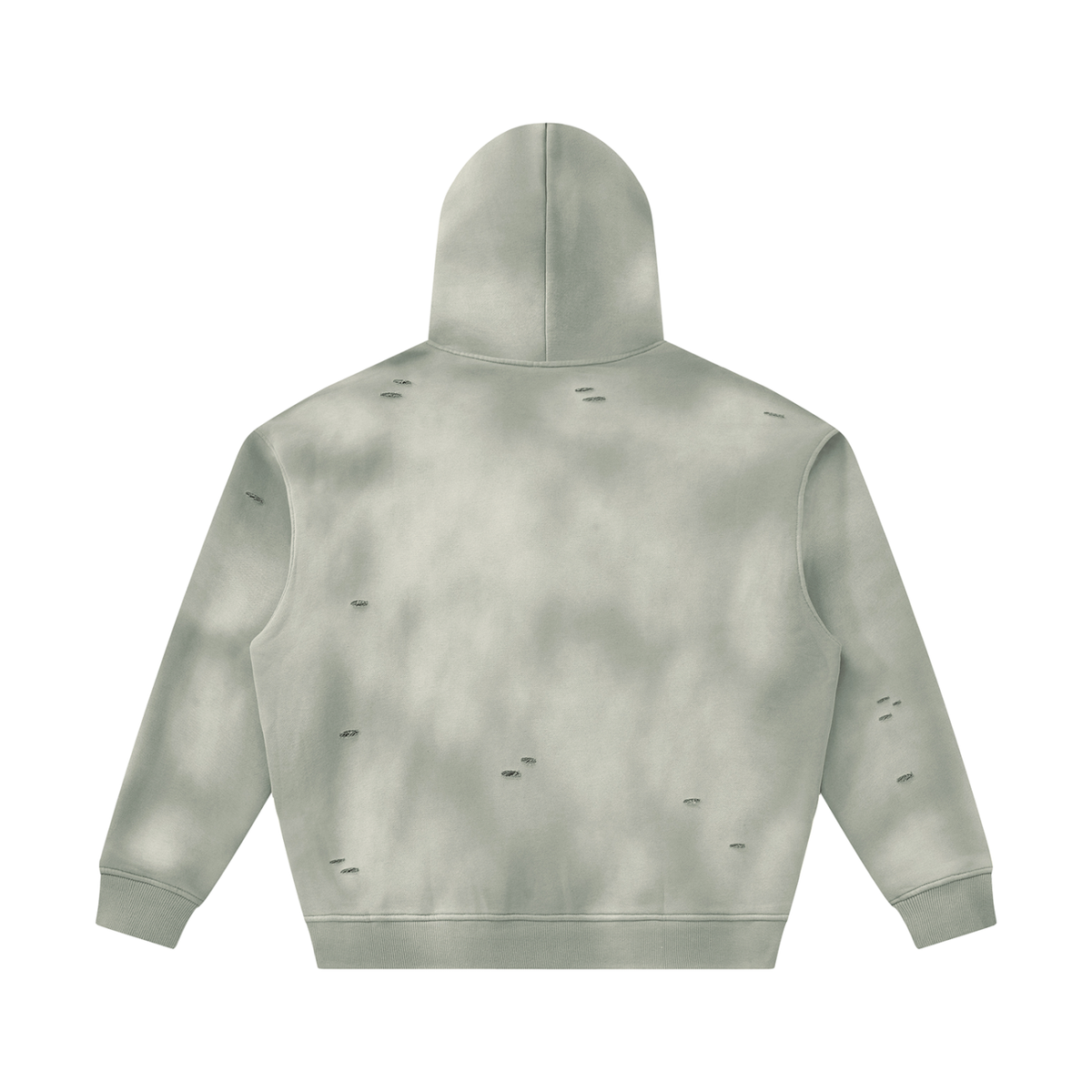 SHOPHOODIE® BLANK Sunfade Frayed Oversized Fleece Hoodie — 350 GSM — product image 4