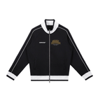 Color Block Raglan Sleeve Zip Track SH Gold Jacket