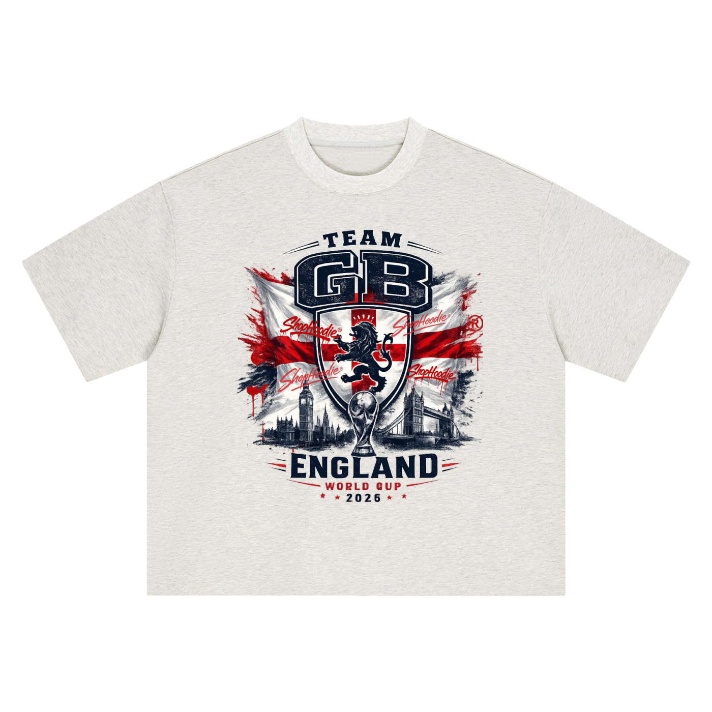 SHOPHOODIE® TEAM GB WORLD CUP 2026 BOXY OVERSIZED T-SHIRT