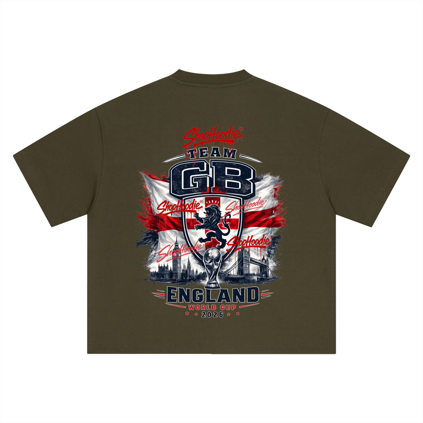 SHOPHOODIE® TEAM GB WORLD CUP 2026 BOXY OVERSIZED T-SHIRT