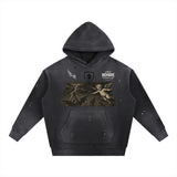SHOPHOODIE® Vintage Washed Frayed Fleece Hoodie — 360 GSM